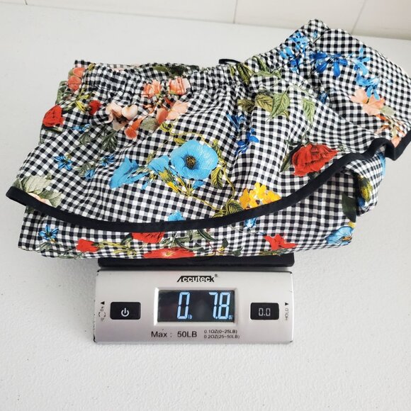 Zara Womens Floral Gingham Off The Shoulder Ruffle Mini Dress Size S Bell Sleeve - Picture 10 of 11